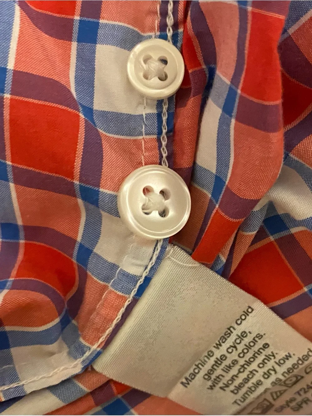 J. Crew Shirt Mens L Red Plaid Button Down Lightweight 100% Cotton Casual Basics